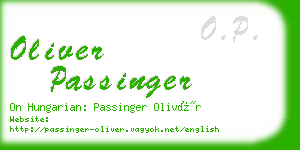oliver passinger business card